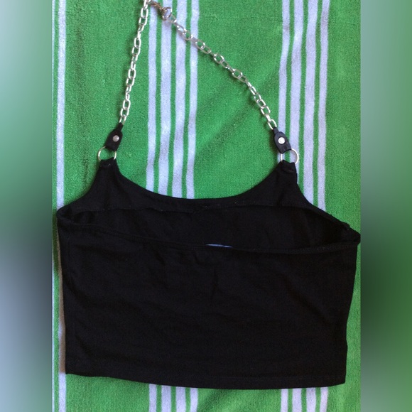CURRENT MOOD size medium chain halter top crop top - Picture 10 of 14
